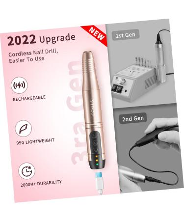 Beaupretty Golden Nail Polisher Nail File Nail Kits Nail Art Kit Nail Drill Manicure Kit for Women Nail Tools for Manicure Nail Shaper Aluminum Alloy Electric Miss Plastic - Buy Online on GoSupps.com