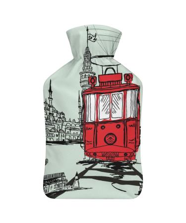 Hot Water Bottle With Lid Truck Rubber Hot Water Bag For Pain Relief Cramps Foot Warmer Hot And Cold Therapy