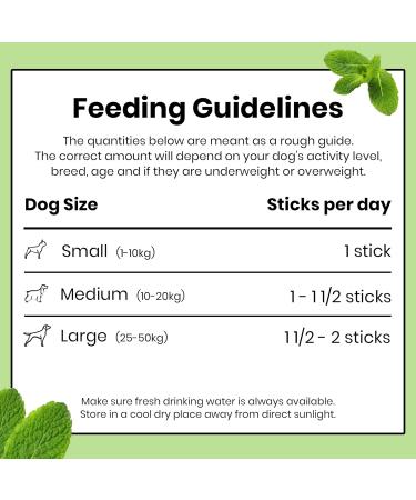 Dental Sticks for Dogs - Pooch & Mutt Spirulina & Mint (Pack of 2 251g) - Natural Treats for Fresh Breath - Buy Online on GoSupps.com