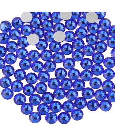 Beadsland 288 pieces flat back rhinestones nail crystals rhinestones for nails sapphire blue SS30 (6.3-6.5mm) sapphire blue SS30/288PCs