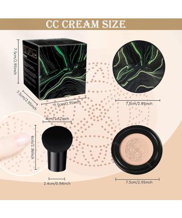 Mushroom Head CC Cream Foundation - Moisturizing & Brightening Formula for Even Skin Tone | Lightweight & Oil Control (Natural) - Buy Online on GoSupps.com
