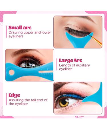 Silicone Eyeliner Tool | Silicone Eyeliner Tool for Perfect Eyes Wing | Portable Soft Makeup Stencil for Girls Women Teens Adults Ladies Littryee Blue - Buy Online on GoSupps.com