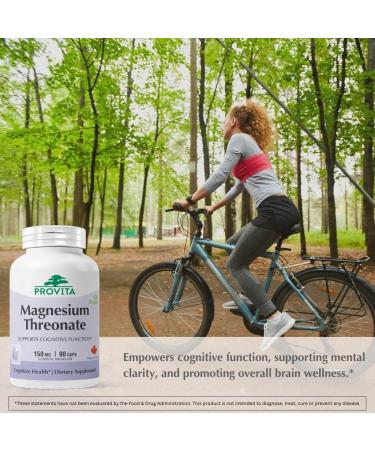 Provita Magnesium L-Threonate Supplement | Cognitive Support & Brain Electrolyte Balance | High Absorption Magnesium for Memory Focus & Brain Health | Vegan Capsules | 50mg Elemental Magnesium - Buy Online on GoSupps.com