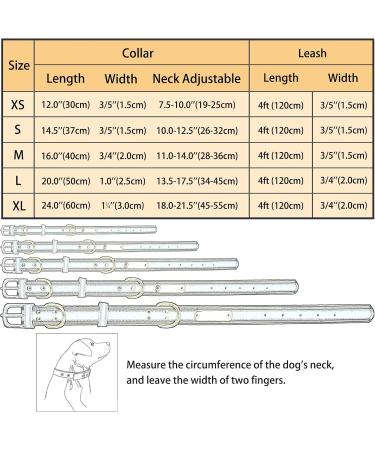 Senristar Personalized Reflective Dog Collar & Leash Set | Custom Engraved Name Tag for Small Medium & Large Dogs & Cats - Brown (XS 1.5cm Width 19-25cm Neck) - Buy Online on GoSupps.com