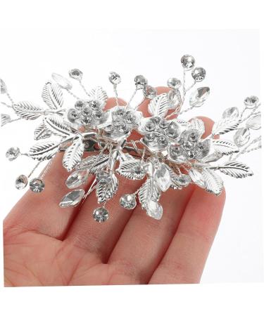 MAGICLULU Wedding Hair Clips Tiara Hair Barrettes Rhinestone Bobby Pins Hair Pin Silver Hair Clip Bridal Rhinestone Headpieces Rhinestone Hair Clip Hair up Miss Rhinestones Zinc Alloy - Buy Online on GoSupps.com