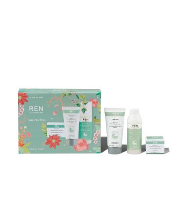 REN Clean Skincare Limited Edition 2022 Set | Skincare Routine Value Set | for Women for Birthdays Mother's Day Valentine's Christmas & more | Cruelty Free Skin Zen Trio