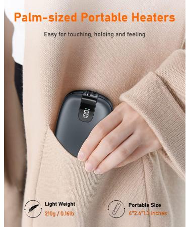 Faraday Hand Warmers 10000mAh Rechargeable Electric Hand Warmer | 3 Heating Levels | Portable & Long Lasting | Digital Display - Buy Online on GoSupps.com