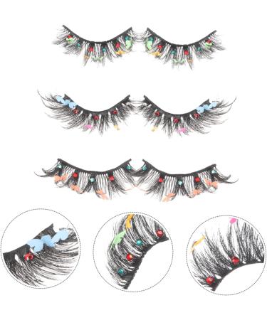ABOOFAN 3 Pairs Fake Eyelashes False Lashes Halloween Decor False Eyelashes Individual Makeup Accessories Natural False Eyelashes Makeup Supplies Fluffy Chemical Fiber Cosmetics - Buy Online on GoSupps.com