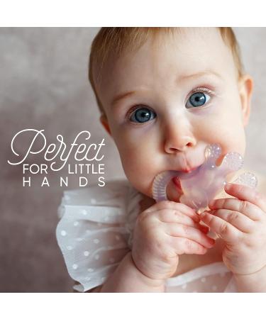 Smiley Teething Teether: Funny Baby Teether, Medical Grade Silicone, BPA Free, No Colors or Smell - Clear - Buy Online on GoSupps.com