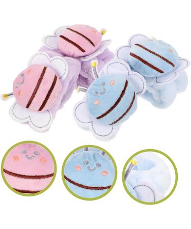 4pcs Face Wash Wristband Stretchy Hair Ties Wrist Spa Washband Wristbands Wash Arm Bee Suit Wrist Scrunchies for Washing Face Rose Gold Ribbon Towel Cleaning Tape Elastic Flannel - Buy Online on GoSupps.com