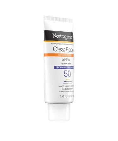 Neutrogena Clear Face Liquid Lotion Sunscreen SPF 50 for Acne-Prone Skin - Pack of 3 - Buy Online on GoSupps.com
