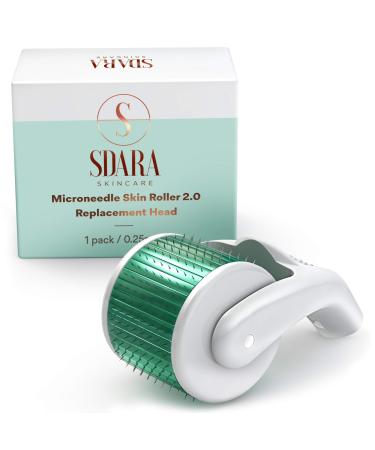 Skin Roller Head for Version 2.0 192 Stainless Steel Micro Needle 0.25mm length Includes Free Storage Cover (Replacement Head only)