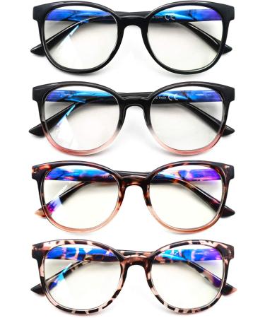 HAPJOYS Blue Light Blocking Glasses for Women Men Computer Gaming Glasses 4 Pack Anti Blue Rays Reduce Eyestrain Protect Eyes 4 Pack Medium Round Frames in Mix Colors 2 0.0 x - Buy Online on GoSupps.com