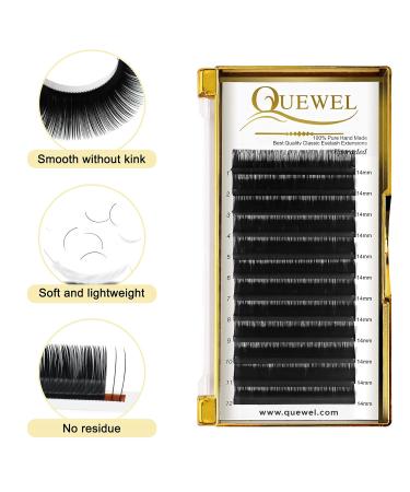 Classic Eyelash Extensions 0.03 D 14mm | QUEWEL C/D Curl | International Shipping Available - Buy Online on GoSupps.com