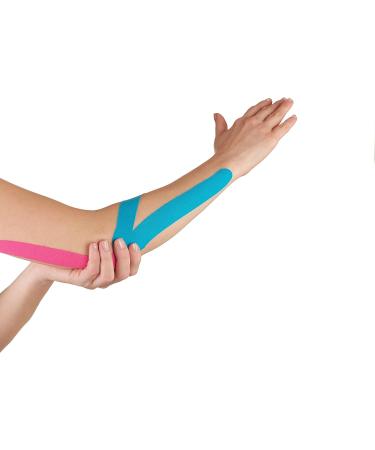 Master of Muscle Kinesiology Tape   Waterproof Therapeutic Sports Tape -Knee Shoulder Elbow Ankle Hot Pink - Buy Online on GoSupps.com