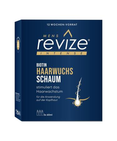 REVIZE Men Foam - Hair Growth Stimulator | Thicker & Fuller Hair | 3-Month Supply with Biotin (3 X 60ml) - Buy Online on GoSupps.com