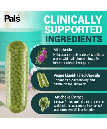 Liver Cleanse Detox & Repair Vitamins with Artichoke & Silymarin 1000mg Liverpal Comprehensive Milk Thistle Liver Support Supplement for Optimal Health Digestion & Immunity Vegan Capsules 30 Days - Buy Online on GoSupps.com