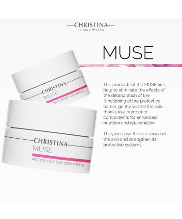 Buy CHRISTINA Muse Protective Day Cream SPF 30 | Hydrating Face Moisturizer with Hyaluronic Acid for Normal & Dry Skin - 50ml - Buy Online on GoSupps.com