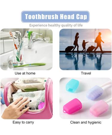 Buy Silicone Electric Toothbrush Head Covers for Travel - Protective Caps for Camping & Outdoor Use (Light Blue - Buy Online on GoSupps.com