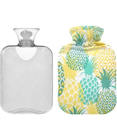 Pineapple Fruit Hot Water Bottle with Cover - 2L Pain Relief Hot Pack for Headaches & Cramps | International Shipping Available - Buy Online on GoSupps.com