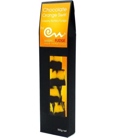 Luxury Gourmet Chocolate Orange Swirl Fudge by 'Oooh!..FUDGE' 300g Gift Box of Creamy Buttery Decadent Fudge - Buy Online on GoSupps.com