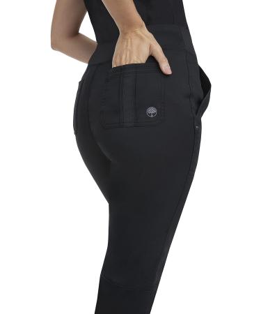Healing Hands Purple Label 9133 Tori Cargo Scrub Pants for Women | Lightweight & Soft Yoga Pant with 5 Pockets | Size Medium, Black - Buy Online on GoSupps.com