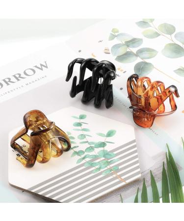6 Pack No-Slip Octopus Hair Clips | Claw Style in Black, Green, and Tortoise Colors | 2.36 x 1.57 x 1.57 Inches - Buy Online on GoSupps.com