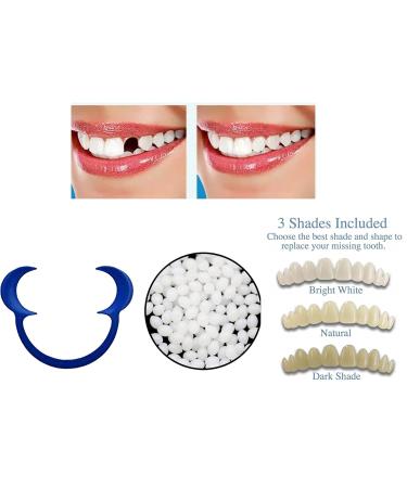 Temporary Tooth Replacement Kit Bundle Set - 30 Fake Teeth in 3 Shades - Includes Temp Tooth Beads, Lip Expander, and 200 Thermal Beads - DIY Tooth Replacement Solution - Buy Online on GoSupps.com