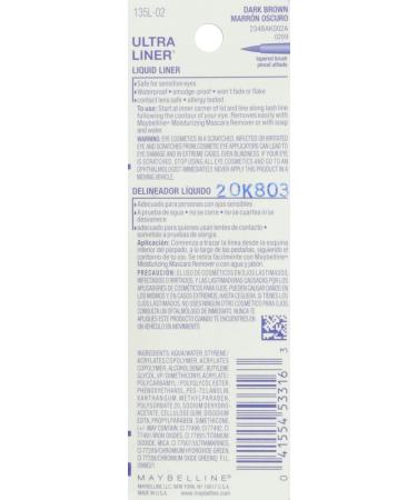Maybelline New York Ultra Liner Waterproof Liquid Eyeliner Dark Brown 0.25 fl. oz. 302 - Long-lasting Waterproof Eyeliner - Buy Online on GoSupps.com