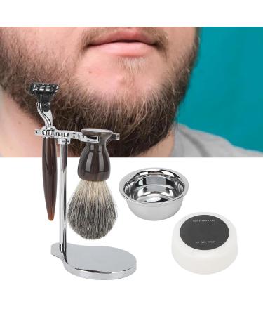 Vintage Wet Shaving Set | Premium Grooming Kit with Bowl Stainless Steel Blades & Brush Stand Perfect for Beauty Salons - Buy Online on GoSupps.com