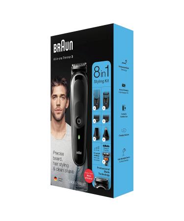 Braun 7-in-1 Men's Hair Clippers & Grooming Kit with Gillette Razor - Blue (9 Piece Set) - Buy Online on GoSupps.com