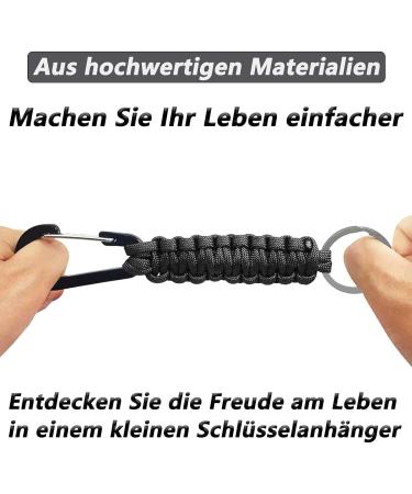 RTBRCG Paracord Keychain Set - Durable Lanyard with D Ring Karabiner for Work Fire Fitness Camping & Travel - Perfect Everyday Accessory - Buy Online on GoSupps.com