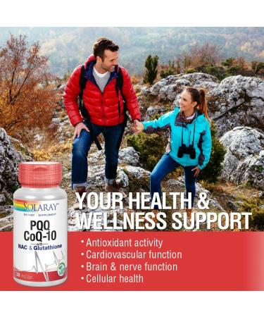 Solaray PQQ CoQ10 - Heart Health Support Supplement | 30ct | Boost Energy & Wellness - Buy Online on GoSupps.com