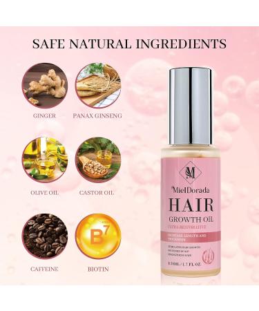 Biotin, Castor Oil & Rosemary Hair Growth Treatment Serum - Strengthen, Nourish, and Thicken Dry Damaged Hair - Buy Online on GoSupps.com