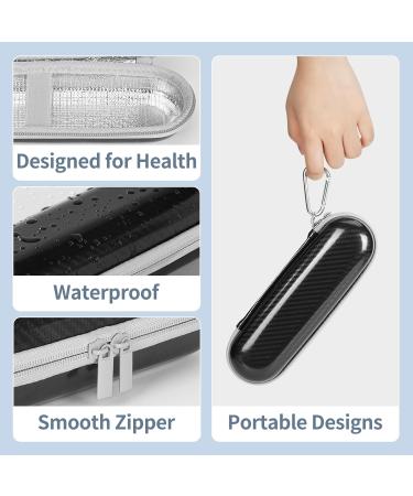 Toothbrush Travel Case with 2 Toothbrush Head Cover Caps for Oral-B/Oral-B Pro/Philips Sonicare Electric Toothbrush Keeps Toothbrush Fresh and Clean Portable Waterproof Travel Organizer Set Black Case and 2 Caps - Buy Online on GoSupps.com