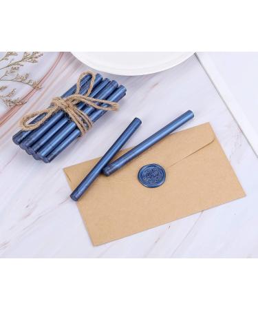 Yoption 15 Pieces Metallic Blue Glue Gun Sealing Wax Sticks for Wedding Invitations & Cards - Buy Online on GoSupps.com