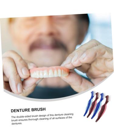Minkissy 4-Piece Travel Toothbrush Set for Seniors | Portable Prosthesis Brushes - Perfect for On-the-Go Care - Buy Online on GoSupps.com