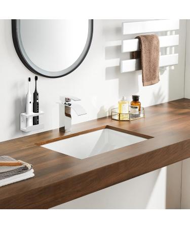 Linkida Wall Bracket for Electric Toothbrush - Self-Adhesive Organizer for Bathroom & Shower - Durable Aluminum Alloy - White & Black - Buy Online on GoSupps.com