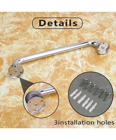 Harrianna 2 Pack Shower Grab Bar Chrome Stainless Steel Bathroom Grab Bar Shower Handle Bath Handle Grab Bars Senior for Bathroom - Handicap Elderly Injury Senior Assist Bath Handle(12 Inch) 12inch - Buy Online on GoSupps.com