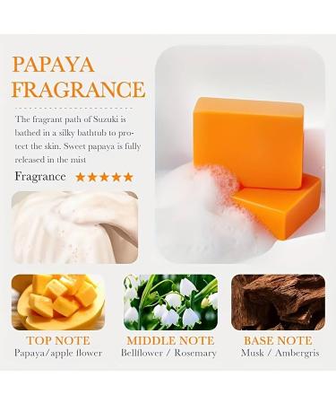 BIOAQUA Pawpaw Vitamin C Papaya Goat Milk Soap - Deep Clean & Nourish Skin | 100g Face & Body Care - Buy Online on GoSupps.com