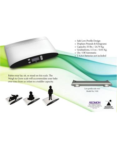 Redmon Weigh to Grow Digital Baby Scale - White | Accurate and Precise Measurement - Buy Online on GoSupps.com