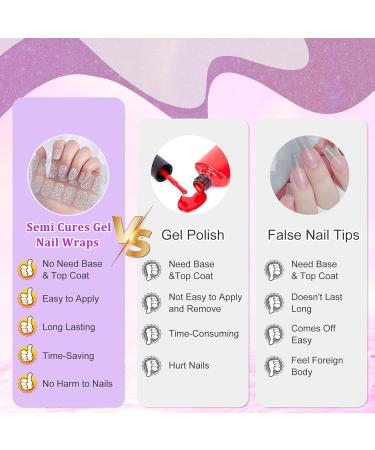 22 STK Self-Adhesive Gel Nail Polish Stickers | Long-Lasting Salon Quality Nail Foils | UV Hardened Nail Art - Buy Online on GoSupps.com