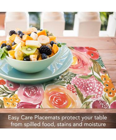CounterArt Full Bloom Reversible Placemat 4 Pack - Easy Care, Made in USA, BPA Free - Buy Online on GoSupps.com