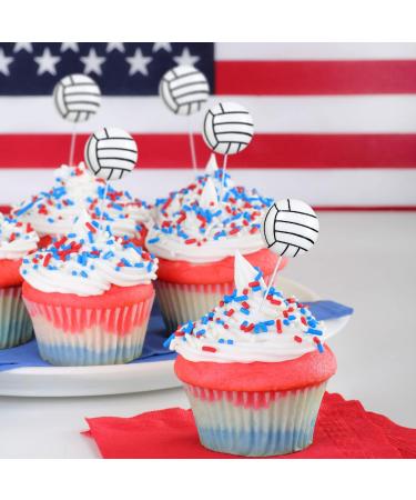 20Pcs Volleyball Cupcake Toppers Resin Assembled Sport Theme Volleyball Cupcake Picks Volleyball Theme Baby Shower Kids Birthday Party Cake Decorations Supplies - Buy Online on GoSupps.com