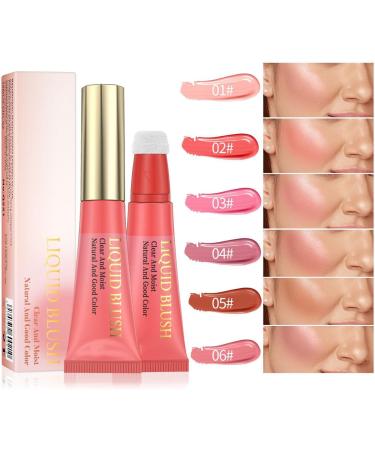 Liquid Blush Long Lasting Matte Silky Cream Blush Moisturizing Silky Blush Smooth Creamy Texture Face Makeup Wand (06) - Buy Online on GoSupps.com