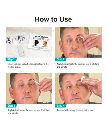 Men's Sport Eyebrow Colorant - Long Lasting Gray Coverage Treatment, Medium Brown - Buy Online on GoSupps.com