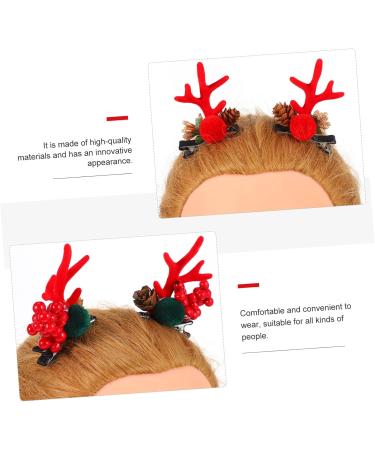 minkissy 2 Pairs Christmas Hair Clips Antler Hair Clips Christmas Party Hair Accessories Alligator Hair Clips Antler Decor Christmas Hair Accessories Girls Hairpin Festival Hair Decor Elk - Buy Online on GoSupps.com