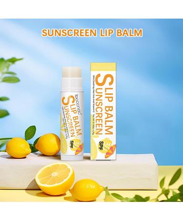 Sunscreen Lip Balm | Hydrating Bum Sun Lip Balm SPF30 - Travel Size Sunscreen for Lips Soothes and Moisturizes Lips Sun Protection Lip Care Vesone #1 Banana Flavor - Buy Online on GoSupps.com