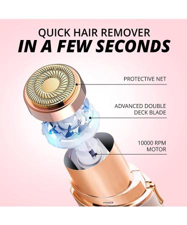 Profeir Facial Hair Removal Device for Women - USB Rechargeable, 2 Replacement Heads - Gentle Hair Remover for Upper Lip, Chin, Cheeks - Buy Online on GoSupps.com