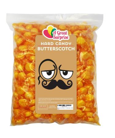 Butterscotch Hard Candy - Individually Wrapped Yellow Discs Buttons - 4 Pounds - Buy Online on GoSupps.com